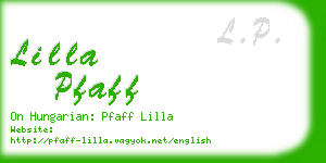 lilla pfaff business card